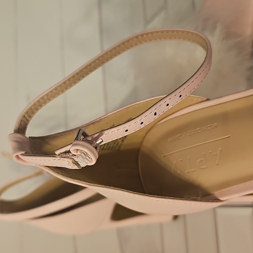 Apt. 9 Pink Feathered Heels - Picture 5 of 8